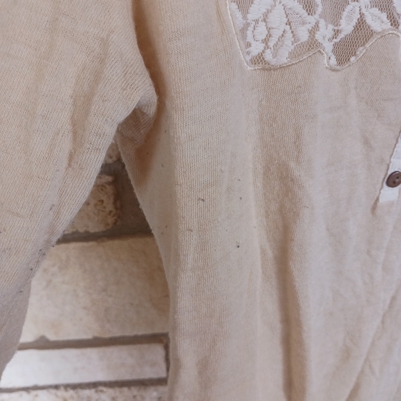 BKE longsleeve tee with lace cream size XL - Picture 5 of 6